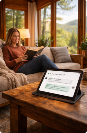 Cozy retreat with a digital touch