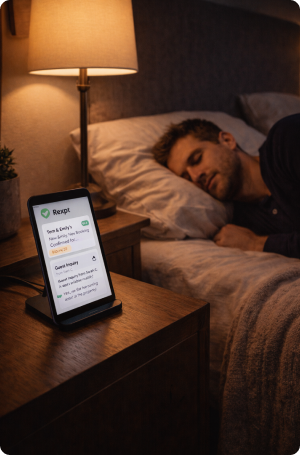 Cozy night with Rexpt notifications