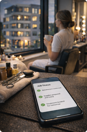 Team working with AI assistant