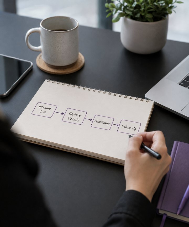 AI receptionist lead capture and qualification workflow